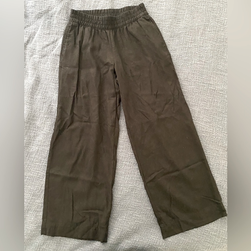 Black linen pants